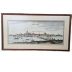 Oude Prent Druk Deventer In Lijst Achter Glas thumbnail 1