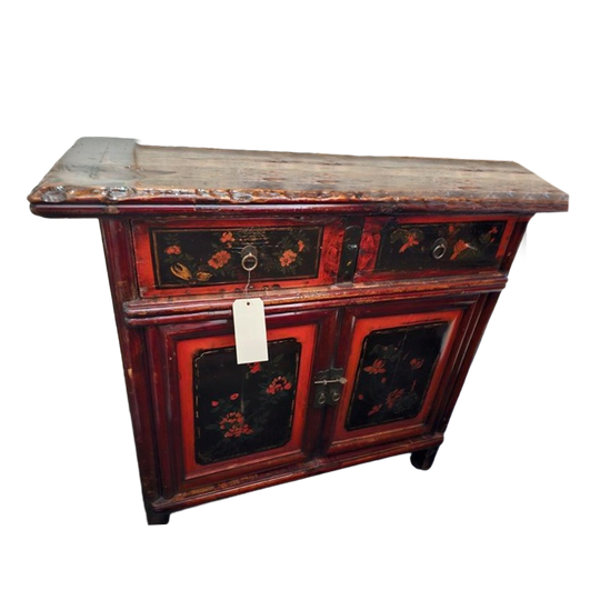 Antiek Chinese Kast Epoxy Gelakt Bijzonder Mooi 1