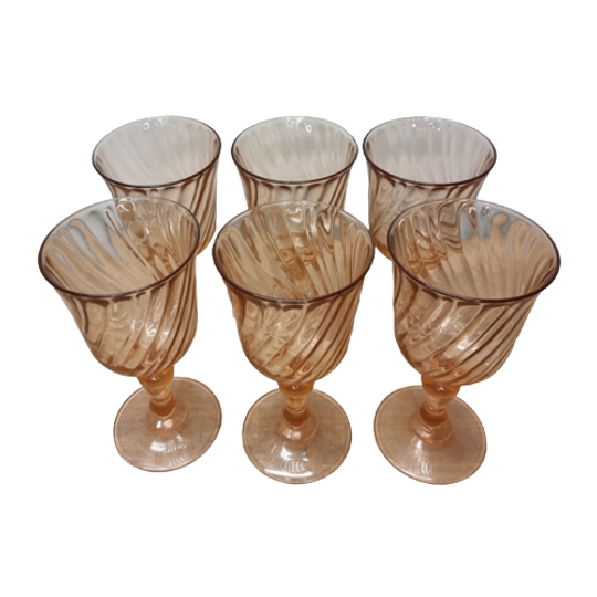 Vintage Rosaline Swirl Wijnglazen 1