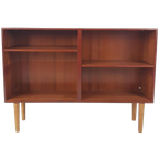 Vintage Deens Vakken Kastje Boeken Teak Hout Fineer thumbnail 1