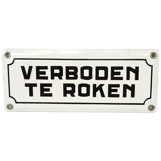 Emaille Bordje Verboden Te Roken 1