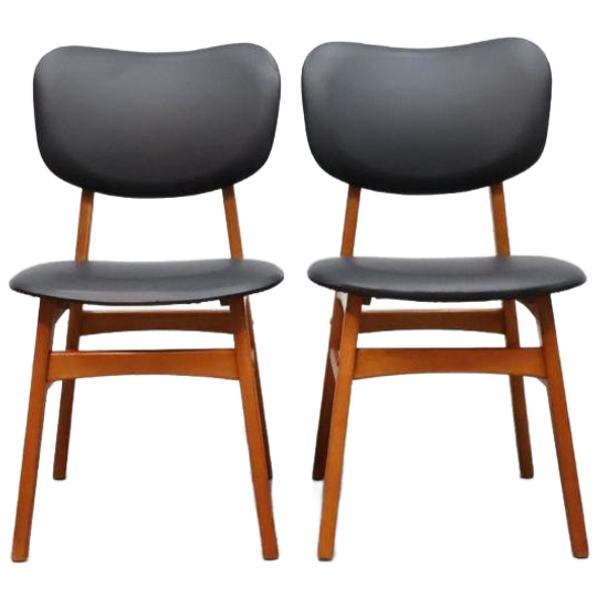 Set Van 2 Vintage Eetkamerstoelen 1