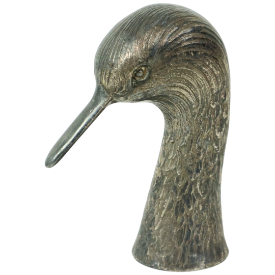Oude Flessenopener Vogel Verzilverd Messing Made In Spain 1