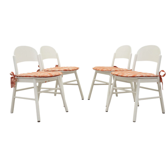 Set Of Four Beech Chairs, Italian Design, 1970s, Production: Italy 1