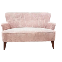 Vintage Artifort Theo Ruth Bank Tweezits Roze Rib Nieuw