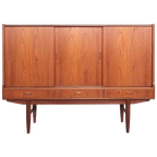 Deens Design Teak Highboard 3 Deurs, 1960S thumbnail 1
