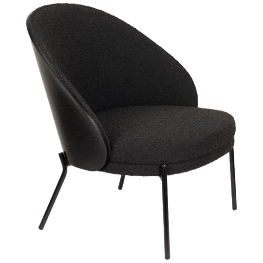 DUTCHBONE | Fauteuil Rodin Bouclé Zwart 1