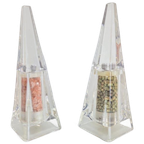 Vintage Wayne Husted Blenko Zout Pepermolen Pyramid Acrylic thumbnail 1