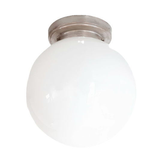 Grote Bol Lamp – Art Deco – Philips 30 – Opaal Glas Doorsnede 35 Cm (rc09) 1