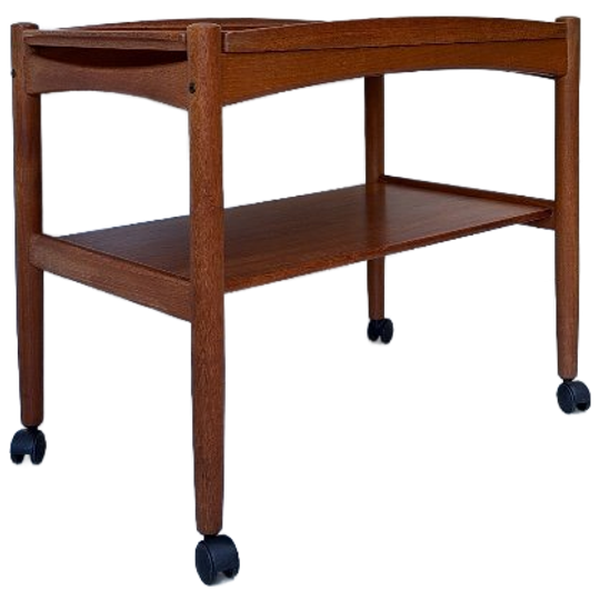 Vintage Deense Houten Trolley Uit De Jaren '60 Bernstorffsminde 1