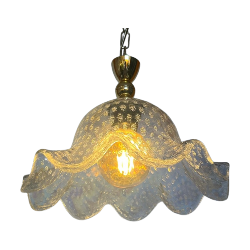 Vintage Gemerkt Origineel Murano Hanglamp Kroonluchter Kristal