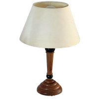 Vintage Turned Wood Table Lamp