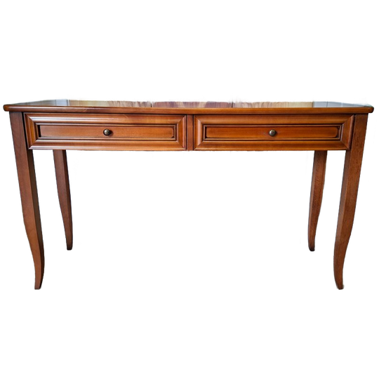 Klassieke Kersenhouten Sidetable, Wandtafel, Console Afm: 130x40cm En 74cm Hoog. 1