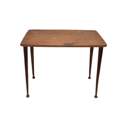 Retro Bijzettafeltje Mahonie 1