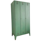 Vintage Franse Industriële Locker Groen Patina thumbnail 1