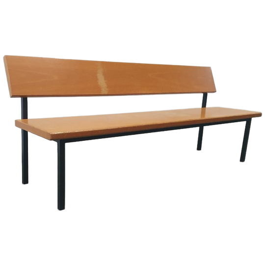 Vintage Industrieel Retro Houten Bank Design 60's 1