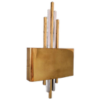 Messing Wandlamp, Hollywood Regency-Stijl, 1970 thumbnail 1