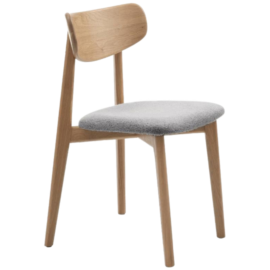 By fonQ | Oath Eetkamerstoel Bouclé Grijs 1