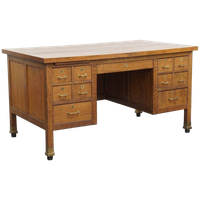 Antiek Art Deco Bureau Uit Begin 20e Eeuw Gemaakt Van Eikenhout In Amsterdamse School Stijl