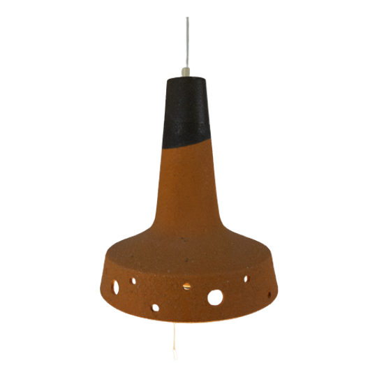 Vintage Hanglamp - Keramiek - Fat Lava - Trekschakelaar - West Germany - 70's 1