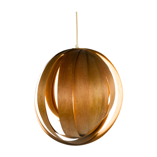 Mid Century Modern - Moon Lamp - Verner Panton Stijl - Teak - 60's 1