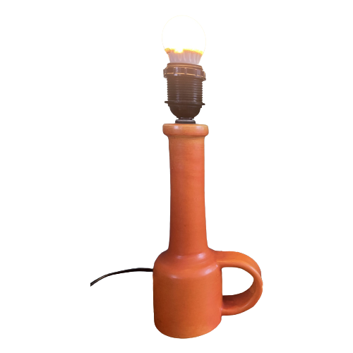 Keramieken Lamp Van Mobach Oranje