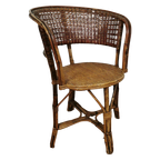 Vintage Bamboe Fauteuil, Rattan Stoel, Stoeltje thumbnail 1