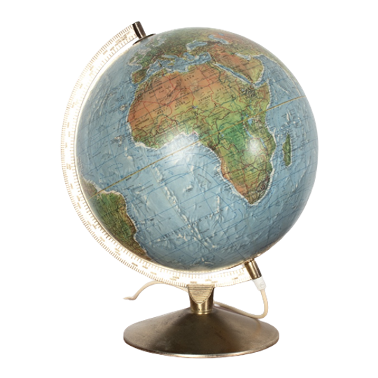Vintage Globe Met Licht 69162 1