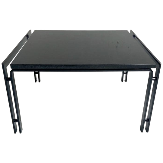 Zwart Granieten Bijzettafel Of Salontafel Uit De 1980’s 1
