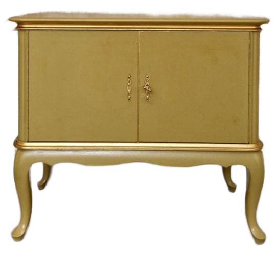 French Stijl Dressoir In Oker En Goud 1