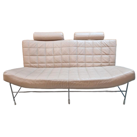 Leolux Volare Créme Leren 2 Zitsbank Design Bank 1