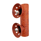 Vintage Keramieken Brutalist Oranje Wandlamp Lamp thumbnail 1