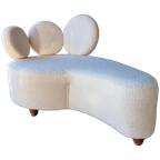 Shaise Longue Bank Nieuw Bekleed Teddy Stof Bank thumbnail 1