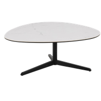 Volterra Salontafel - 100 X 95 Cm - Wit Keramiek