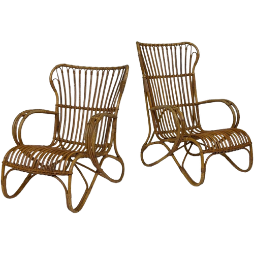 Set Van Twee Belse 8 Model Rotan Stoelen Dirk Van Sliedregt