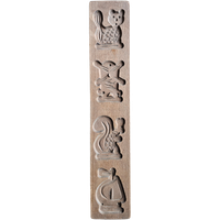 Speculaasplank 39,5 X 7,5 Cm - Dieren Molen En Bootje