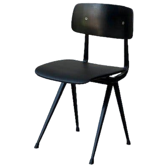 Ahrend De Cirkel | Vintage Eetkamerstoel Friso Kramer Zwart 1