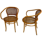 Ligna Drevounia (thonet) - No. 210 - Bentwood Chair With Wicker / Rattan Seating thumbnail 1