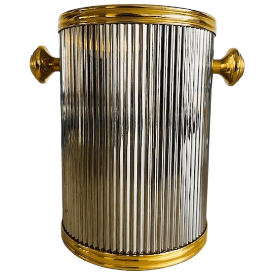 Vintage Verzilverde Wijnkoeler 1970’s Hollywood Regency 1