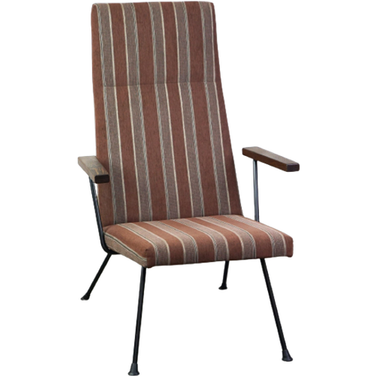 Vintage Jaren 50/60 Design Fauteuil Met Hoge Rug Van Gispen Model 1410 1