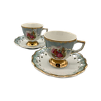 Vintage Barok Kitsch Kop En Schotels 4 Delige Set thumbnail 1