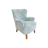 Vintage Artifort Fauteuil Blauw | Lichtblauwe Rib Theo Ruth