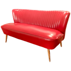 Cocktail Bank Jaren ‘60, Vintage Sofa ‘Red Lips’ thumbnail 1