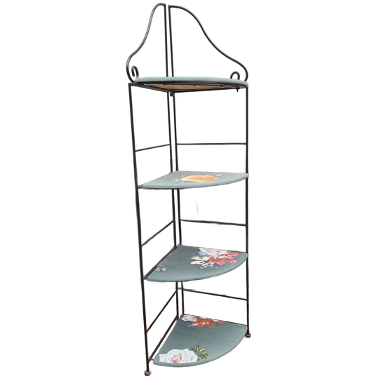 Etagiere - Plantentafel - Hoekkast - Groen-bloemen 1
