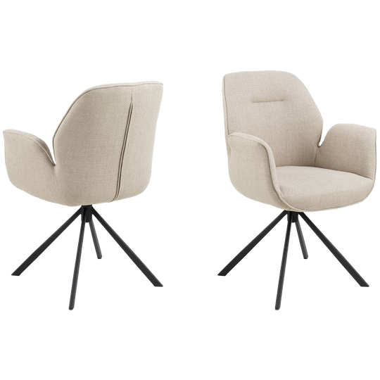 Arne Eetkamerstoel Met Arm - Beige 1