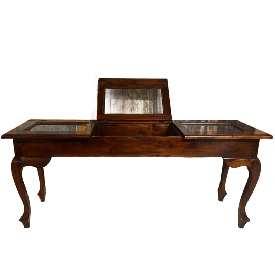 Exclusieve Oude Toonbank, Vitrine-tafel, Sidetable. 1