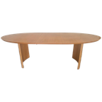 Vintage Massief Houten Ovale Uitschuifbare Eettafel Design thumbnail 1