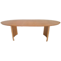 Vintage Massief Houten Ovale Uitschuifbare Eettafel Design