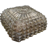 Vintage Plafondlamp Glas Vierkant