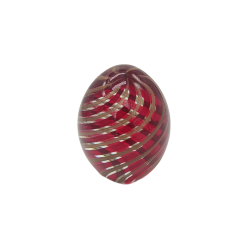 Paperweight Art Glass Spiral Egg Vintage Presse-Papier